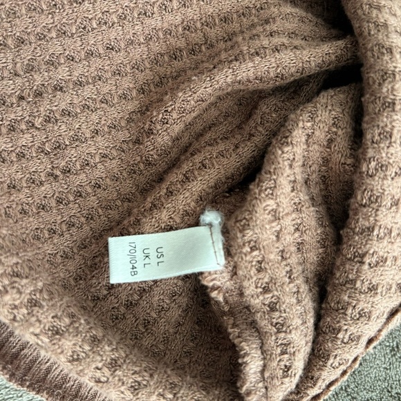 Free People Heartbreaker Thermal Oversized Babydoll Henley Buttoned Top Size L - Picture 7 of 8